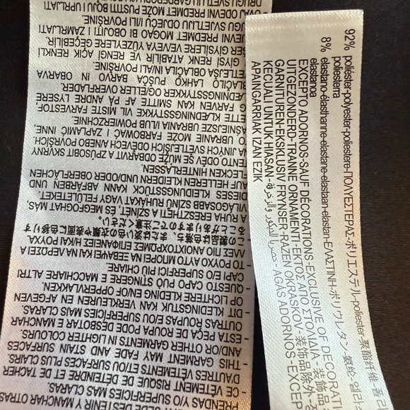 Zara Jacket Blazer‎ Beaded Detail Open Front Black Size S - Picture 6 of 8